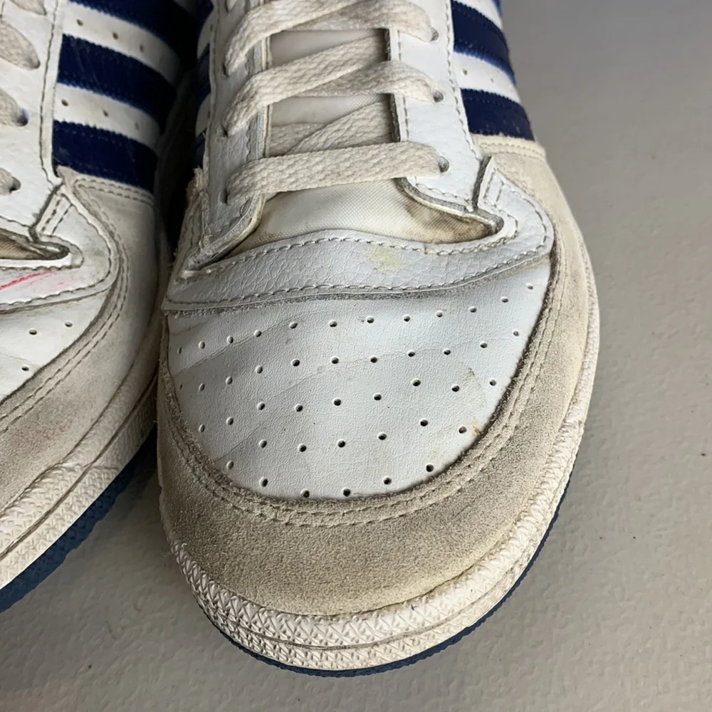 Adidas Originals Top Ten RB Men’s 10.5 White Navy Red Retro Basketball Shoes Box